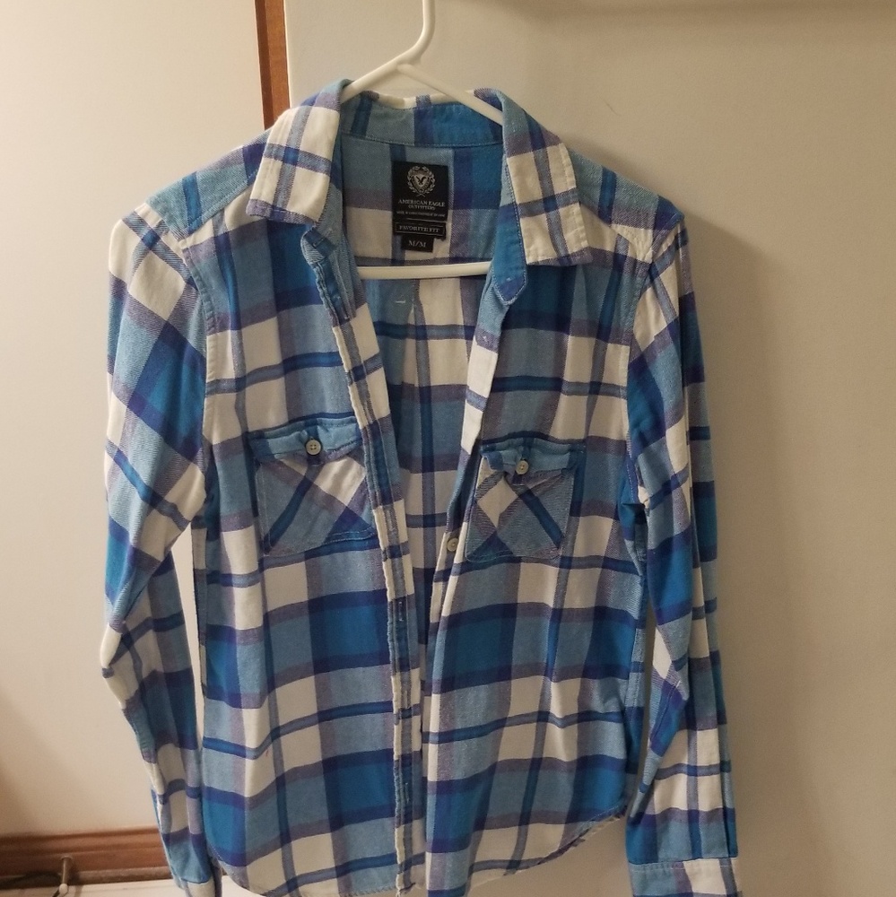 American Eagle plaid button up